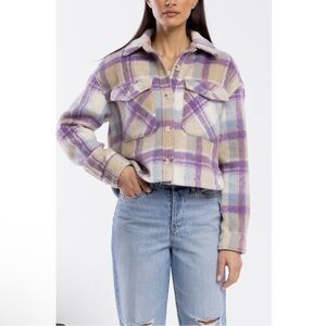 *FOR THE REPUBLIC* Plaid Cropped Shacket